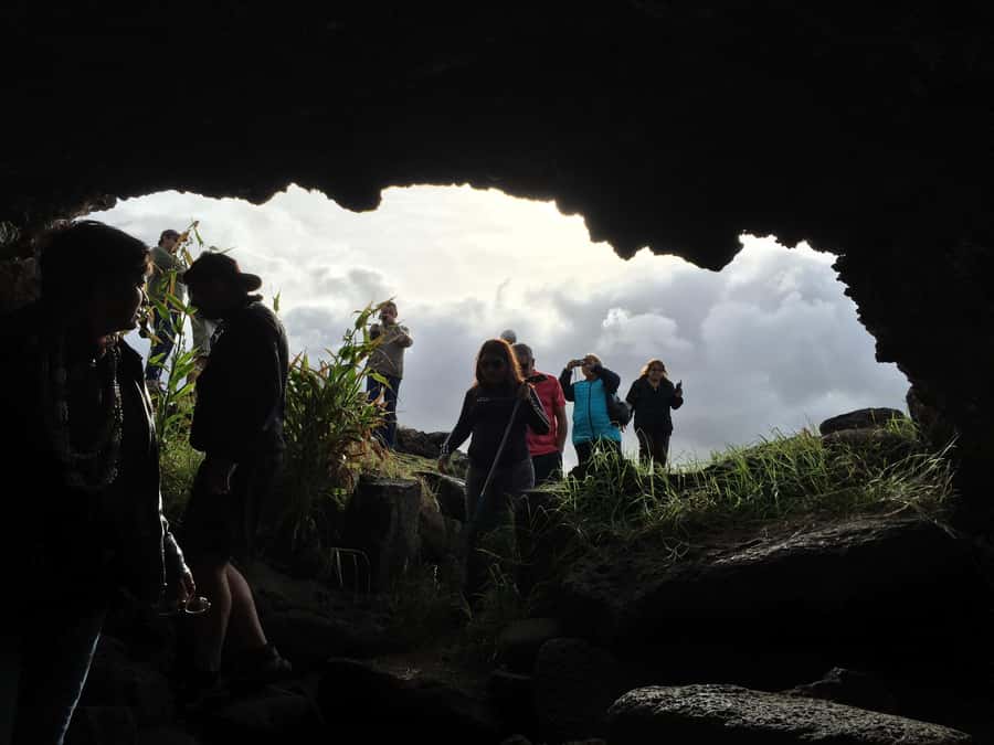From Hanga Roa: Easter Island Sightseeing Full Day Tour - Vaihu: toppled moai beside the bay