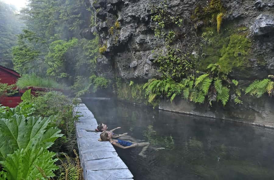 From Pucón: Geometric Hot Springs - Sixteen pools, four temperatures to take seriously
