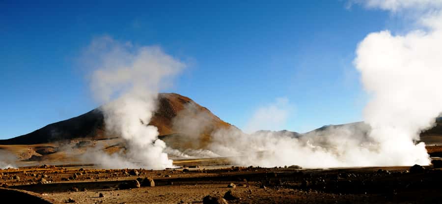 From San Pedro de Atacama: Tatio Geysers and Machuca Tour - The high-altitude drive from San Pedro