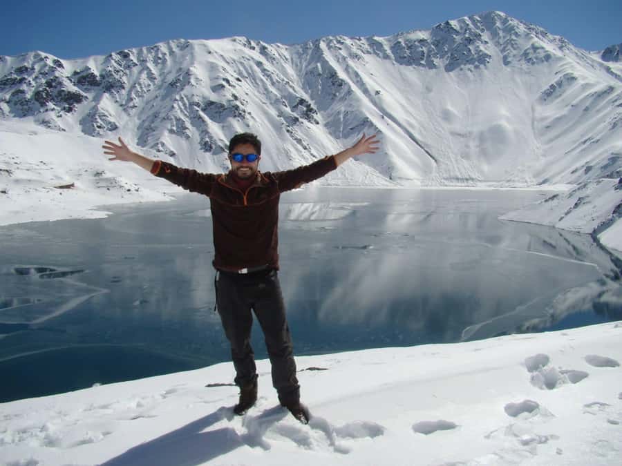 Full day reservoir of the plaster, Cajon del Maipo - San José de Maipo and the first mountain views