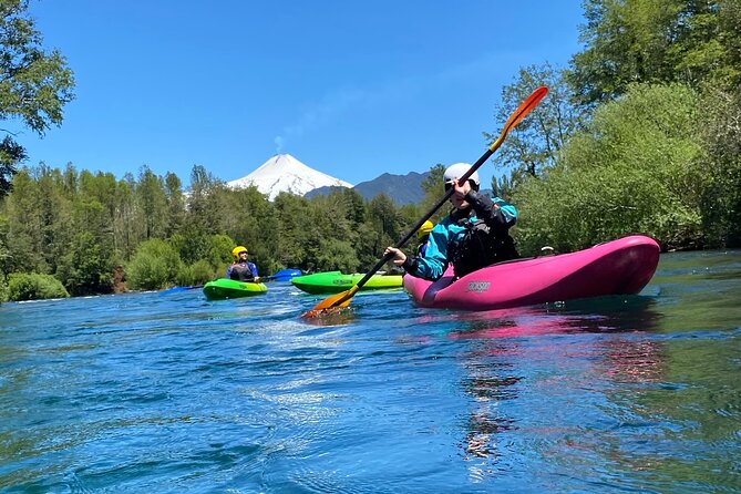 Guided Kayak Trip on Liucura River - Getting ready with the supplied river gear