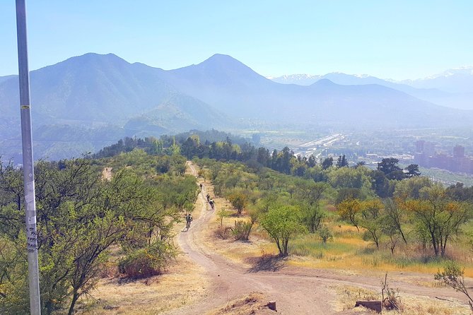 Private San Cristobal Hill Mountain Bike Tour - City views from the hill’s wooded trails