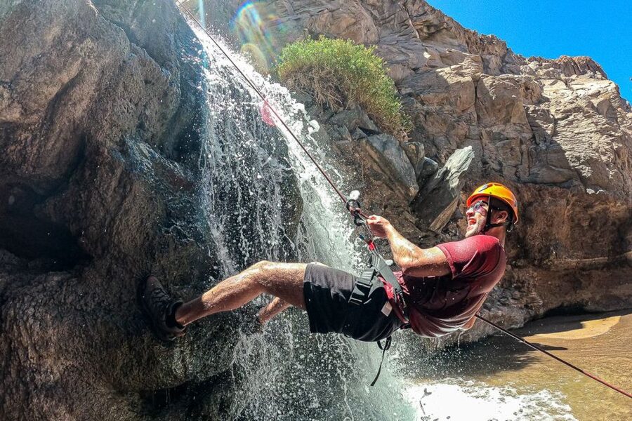 San Pedro de Atacama: Desert Tour with Canyoning & Trekking - The waterfall beach and the final swim