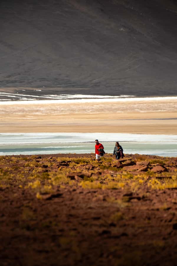 San Pedro de Atacama: Red Rocks & Altiplano Lagoons Day Trip - Walking across Red Rocks at high altitude
