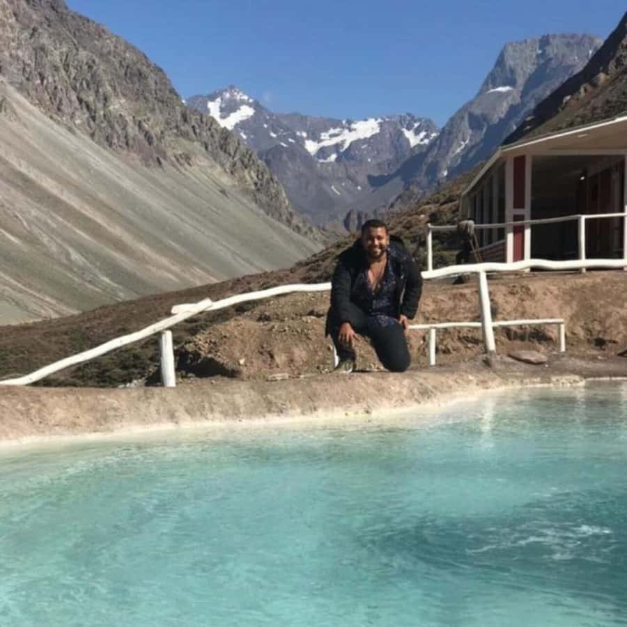 Santiago: Cajon del Maipo, Termas Colinas & Embalse El Yeso - El Yeso Reservoir and the Andes views