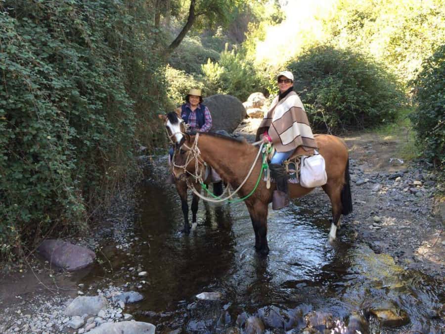 Santiago: Private Andes Foothills Horseback Riding. Half day - The descent back to the private farm