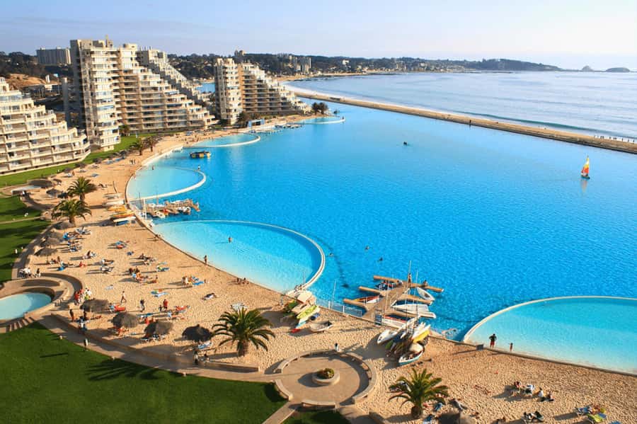 Santiago: Veramonte Vineyard, Isla Negra and Algarrobo, - Algarrobo, pine trees, and a classic resort coast