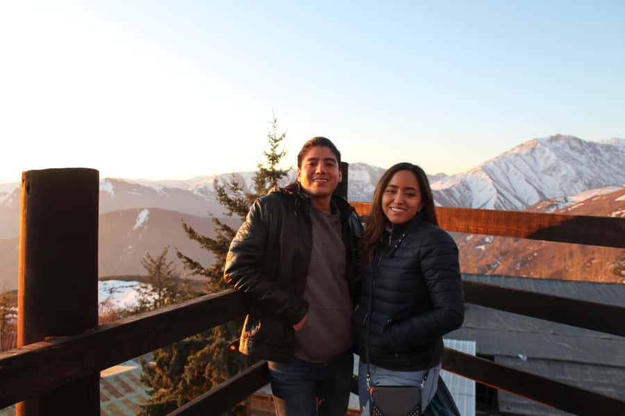 Sunset over the Andes Mountains - Sunset at La Cornisa Lodge is the payoff