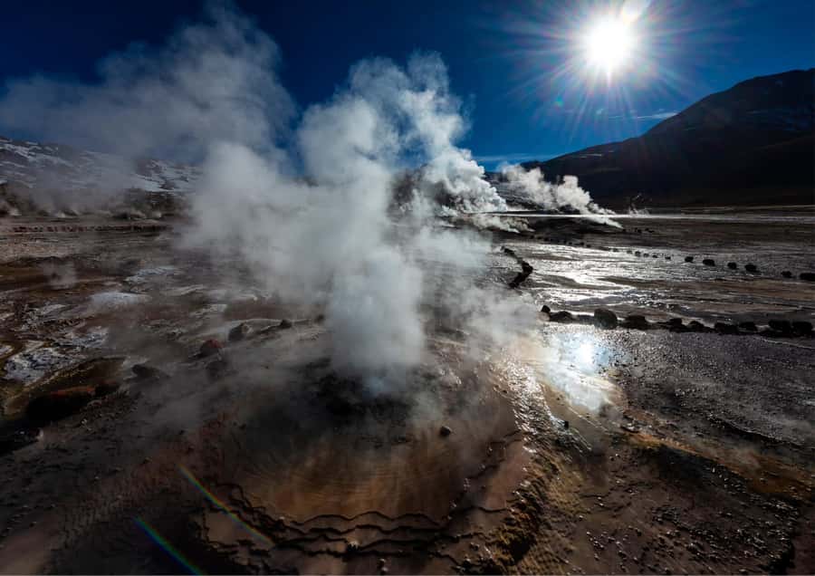 Tatio Gayser - Tour : San Pedro de Atacama - Chile - Four hours among steam, plants, and open desert